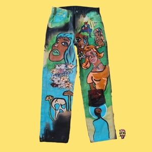 Colorful Graphic Men Jeans